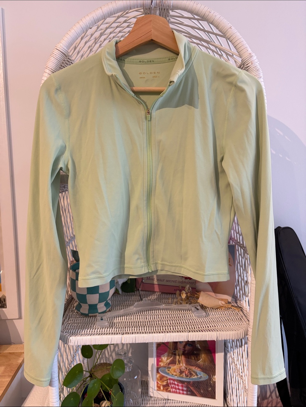 TNA Pale Mint Zip-Front Bomber Jacket